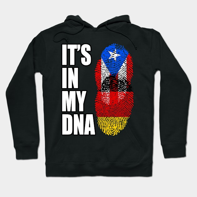 Germany and Puerto Rican Mix DNA Heritage Hoodie by Just Rep It!!